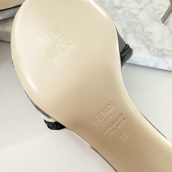 FENDI Tie Dye Logo Embroidered Sandal - Picture 5 of 8